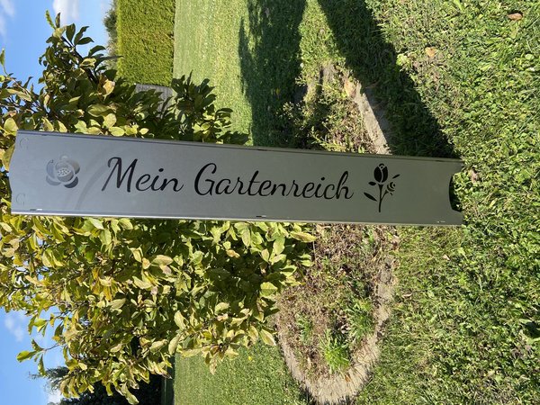 Frontmotiv "Mein Gartenreich" für Wechselsäule